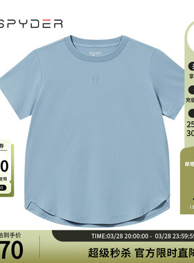 SPYDER蜘蛛春夏女子URBAN LIFE运动休闲舒适短袖圆领T恤24CS414W