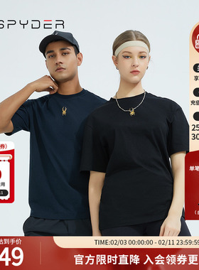 SPYDER蜘蛛春夏男女同款356 STYLEE简洁透气圆领短袖T恤22CS471U