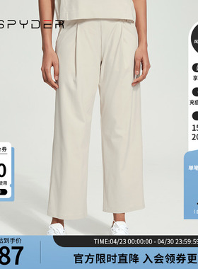 SPYDER蜘蛛春夏女子SKI LIFE跑步运动宽松休闲直筒裤长裤24CS510W