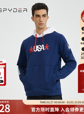 SPYDER秋冬男子SKI系列时尚舒适连帽卫衣21UF301M
