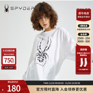 T恤22ES441U STYLE吸湿排汗印花长袖 SPYDER蜘蛛春秋男女同款 356