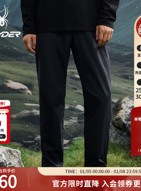 SPYDER蜘蛛秋冬男子舒适保温防水透湿抗撕裂运动休闲长裤25EF517M