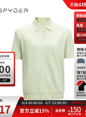 SPYDER蜘蛛春夏女子TRAINING透气休闲运动短袖POLO衫T恤24CS442W