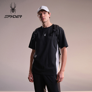 SPYDER蜘蛛春夏男子速干棉撞色肌理感运动短袖圆领T恤02TE26102KM