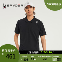 23CS433M 男子翻领拉链印花TRAININGPOLO衫 SPYDER golf系列