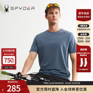 T恤24MS455M 男子TRAINING透气户外休闲运动短袖 SPYDER夏季 新品