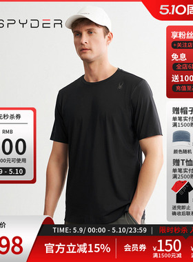 SPYDER蜘蛛春夏男子TRAINING透气户外休闲运动短袖T恤24CS459M