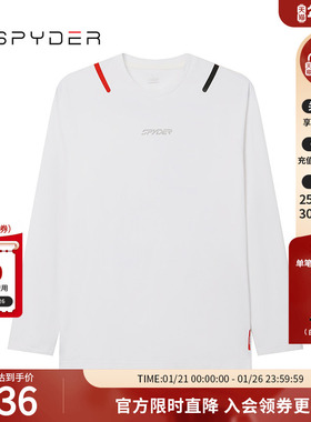 SPYDER蜘蛛秋冬男TRAINING休闲时尚运动针织长袖U领T恤24CR423M