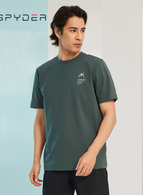 SPYDER蜘蛛春夏男356 STYLE冰凉丝罗马布休闲宽松圆领T恤23CS411M