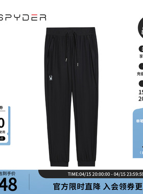 SPYDER蜘蛛春夏女子TRAINING黑色宽松舒适运动收脚长裤24CS556W