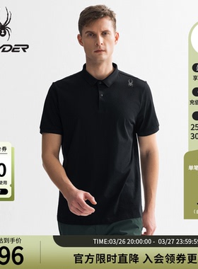 SPYDER蜘蛛夏男TRAINING凉感休闲运动短袖POLO衫商务T恤25MS417M