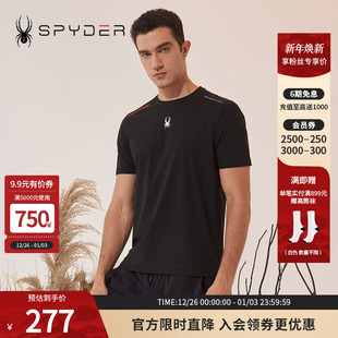SPYDER蜘蛛春夏男子TRAINING休闲运动印花圆领短袖 T恤23CS429M