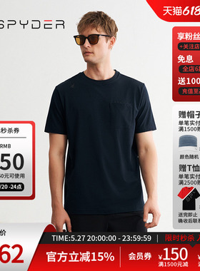 SPYDER蜘蛛春夏男子URBAN LIFE吸湿透气运动圆领短袖T恤24MS475M