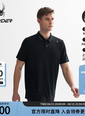 SPYDER蜘蛛春夏男子TRAINING凉感透气休闲运动短袖POLO衫25ES463M