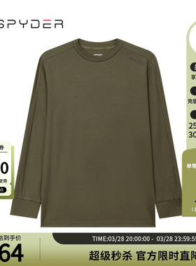 SPYDER蜘蛛秋冬男TRAINING舒适保暖休闲运动长袖T恤24CR419M