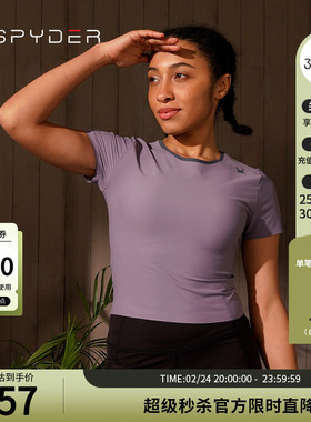 SPYDER蜘蛛春夏女TRAINING弹力亲肤运动健身训练短袖T恤22CS436W