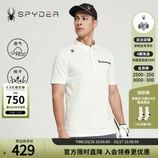 24CS413M T恤翻领商务POLO衫 SPYDER蜘蛛春夏男子SKI LIFE运动短袖