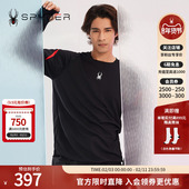 SPYDER蜘蛛男子圆领拼接透气撞色TRAINING长袖 T恤23CS427M