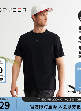 SPYDER蜘蛛春夏男TRAINING简洁弹力透气休闲短袖圆领T恤24MS471M
