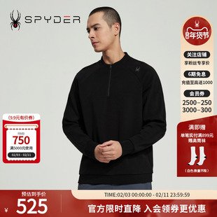 SPYDER蜘蛛春秋男子TRAINING中意简约保暖运动半开领卫衣24MR323M