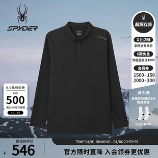SPYDER蜘蛛秋冬男子透气耐磨吸湿休闲运动长袖 25MF421M 翻领POLO衫