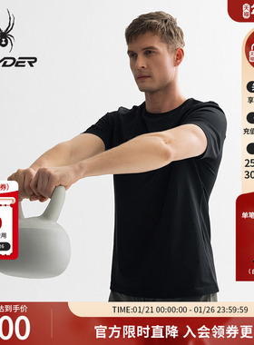 SPYDER春夏新品男子TRAINING系列凉感运动短袖T恤25ES455M