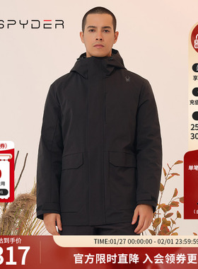 SPYDER新品男子户外防风保暖外套SKI LIFE三合一夹克23MF233M