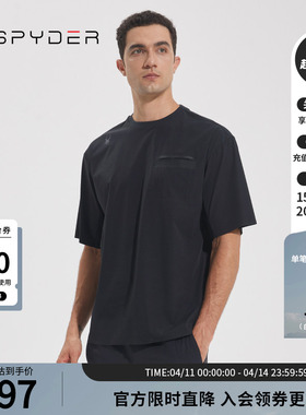 SPYDER蜘蛛春夏男356 STYLE简约休闲圆领舒适亲肤短袖T恤23CS419M