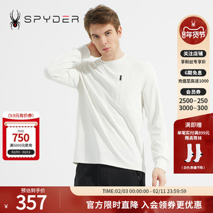 SPYDER蜘蛛春夏男子356 STYLE套头拉链休闲长袖圆领T恤23CS403M