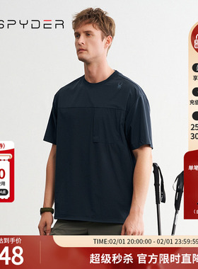 SPYDER夏季新品男子URBAN LIFE透气户外休闲运动短袖T恤24CS439M