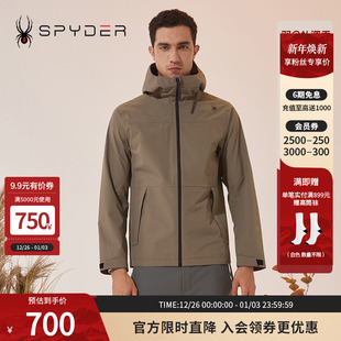 SPYDER蜘蛛秋冬男子SKI LIFE防风防泼水冲锋衣连帽外套23EF133M
