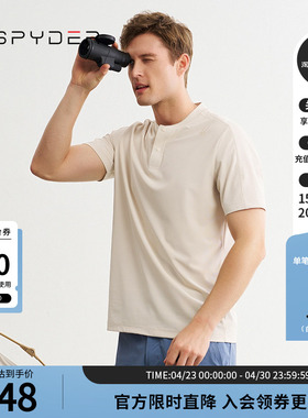 SPYDER蜘蛛春夏男子TRAINING舒适户外休闲运动短袖POLO衫24CS455M