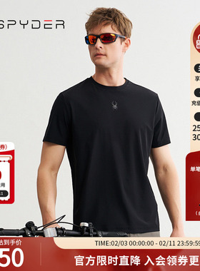 SPYDER夏季新品男子TRAINING透气户外休闲运动短袖T恤24ES471M
