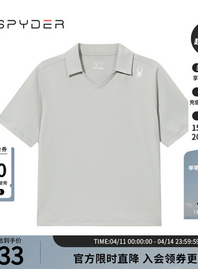 SPYDER蜘蛛春夏女子TRAINING运动休闲翻领POLO衫短袖T恤24CS424W