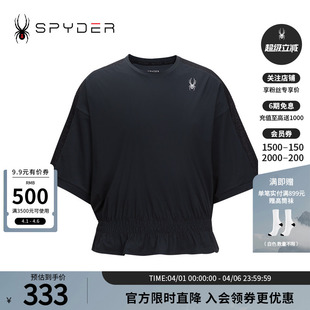 T恤24CS436W SPYDER蜘蛛春夏女TRAINING舒适透气户外休闲运动短袖