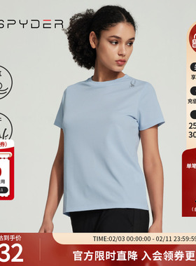 SPYDER蜘蛛春夏女子URBAN LIFE日常休闲纯色短袖圆领T恤24MS448W