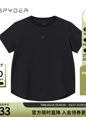 SPYDER蜘蛛春夏女子URBAN LIFE休闲运动舒适短袖圆领T恤24CS414W