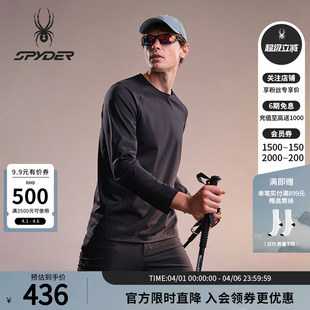 圆领T恤02TO26124KM SPYDER蜘蛛春夏男锦氨双面布哑光质感透气长袖