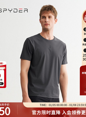 SPYDER蜘蛛春夏男子TRAINING透气户外休闲运动短袖T恤24ER471M