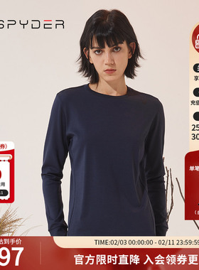 SPYDER新品女子TRAINING户外保暖上衣打底衫长袖套头T恤23MR406W