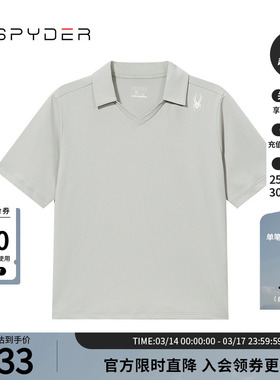 SPYDER蜘蛛春夏女子TRAINING运动休闲翻领POLO衫短袖T恤24CS424W