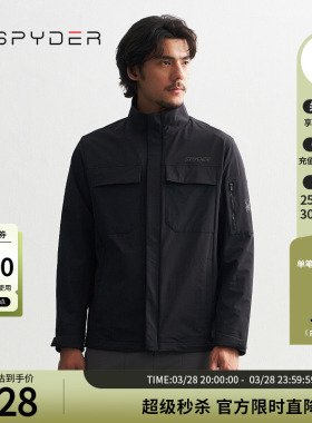 SPYDER蜘蛛秋冬男子MOUNTAIN LIFE保暖防水休闲夹克外套24CF107M