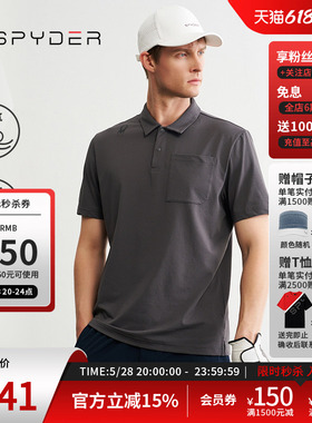 SPYDER蜘蛛春夏男URBAN LIFE透气休闲运动短袖POLO衫T恤24MS469M