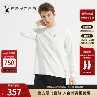 SPYDER蜘蛛春夏男子356 圆领T恤23CS403M STYLE套头拉链休闲长袖