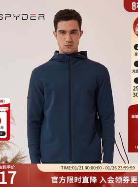 SPYDER新品男子TRAINING男士运动保暖夹克户外防风外套23CF105M