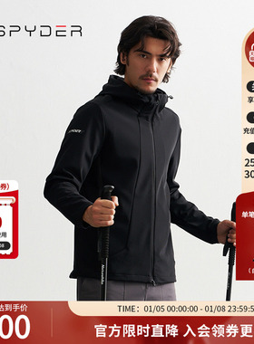 SPYDER蜘蛛秋冬男子MOUNTAIN LIFE户外运动连帽休闲夹克24EF103M
