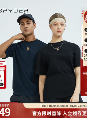 SPYDER蜘蛛春夏男女同款356 STYLEE简洁透气圆领短袖T恤22CS471U