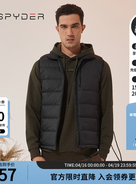SPYDER蜘蛛秋冬男TRAINING户外运动保暖防风羽绒背心马甲23MF231M