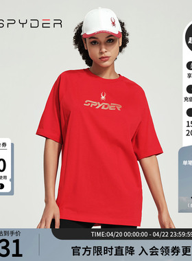 SPYDER蜘蛛春夏男女同款URBAN LIFE印花休闲短袖中性T恤24CS419U