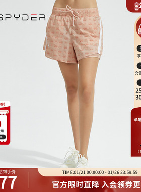 SPYDER蜘蛛春夏女子TRAINING滑雪元素时尚印花运动短裤22CS530W